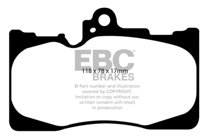 EBC 07-08 Lexus GS350 3.5 RWD Redstuff Front Brake Pads.