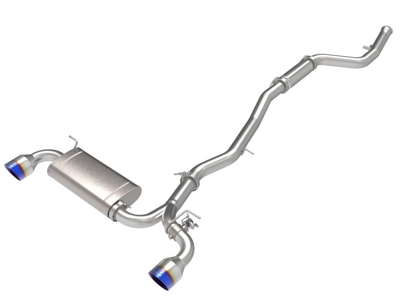 aFe POWER Takeda 2021 Toyota Supra 2.0L (t) 2.5in-3in 304 SS CB Exhaust w/ Blue Tips.