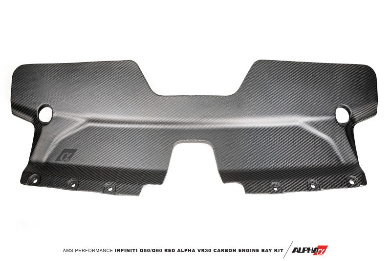 AMS Performance Infiniti 17+ Q60 / 16+ Q50 3.0TT Alpha Matte Carbon Front Duct.