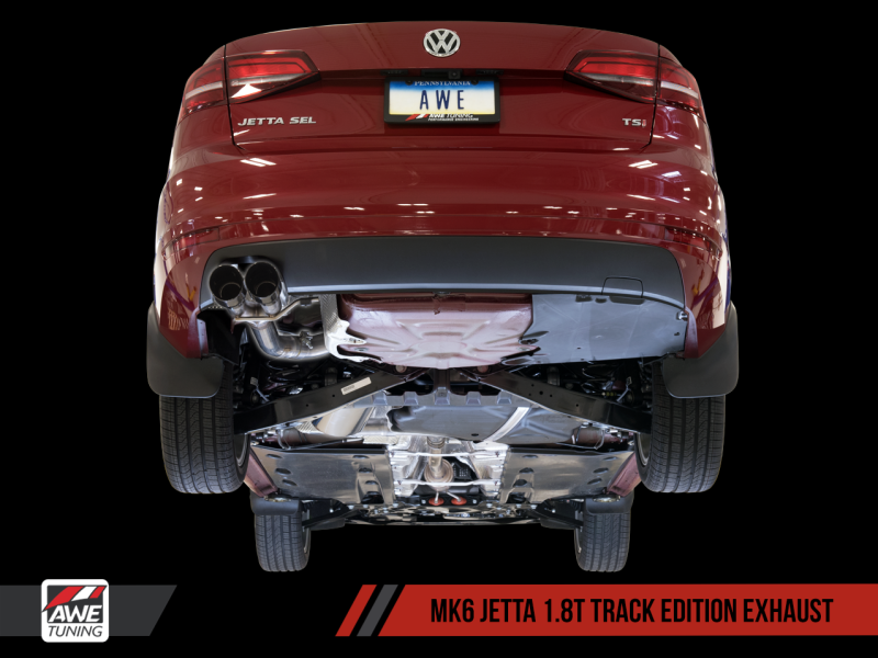 AWE Tuning Mk6 GLI 2.0T - Mk6 Jetta 1.8T Track Edition Exhaust - Diamond Black Tips.