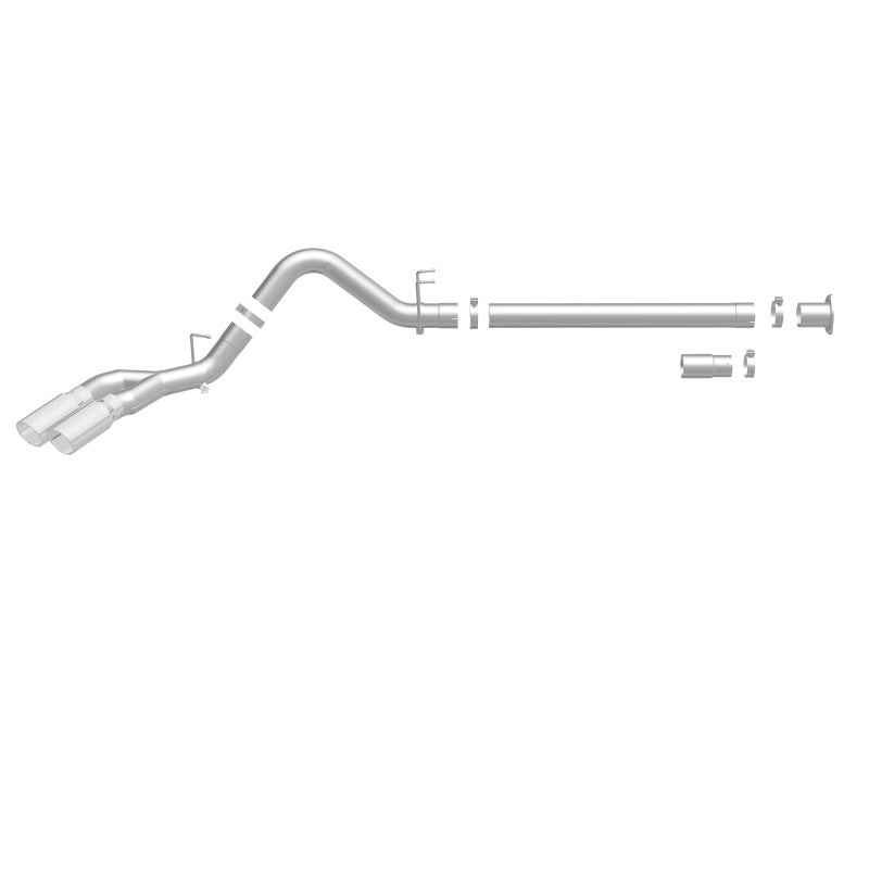 MagnaFlow 08-17 Ford F-250/F-350/F-450 4.6L/6.7 DPF-Back SS 4in Dual Single Passenger Side Rear Exit.