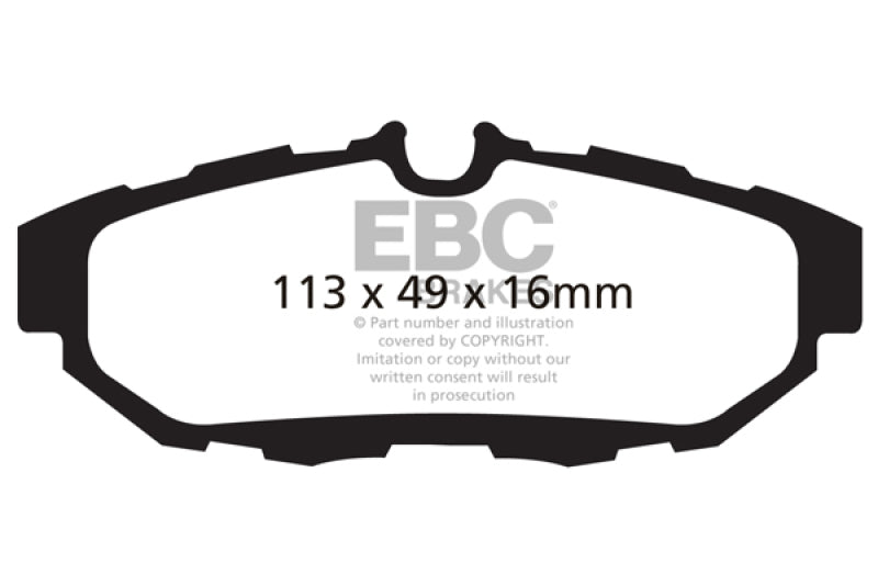 EBC 10-14 Ford Mustang 3.7 Redstuff Rear Brake Pads.