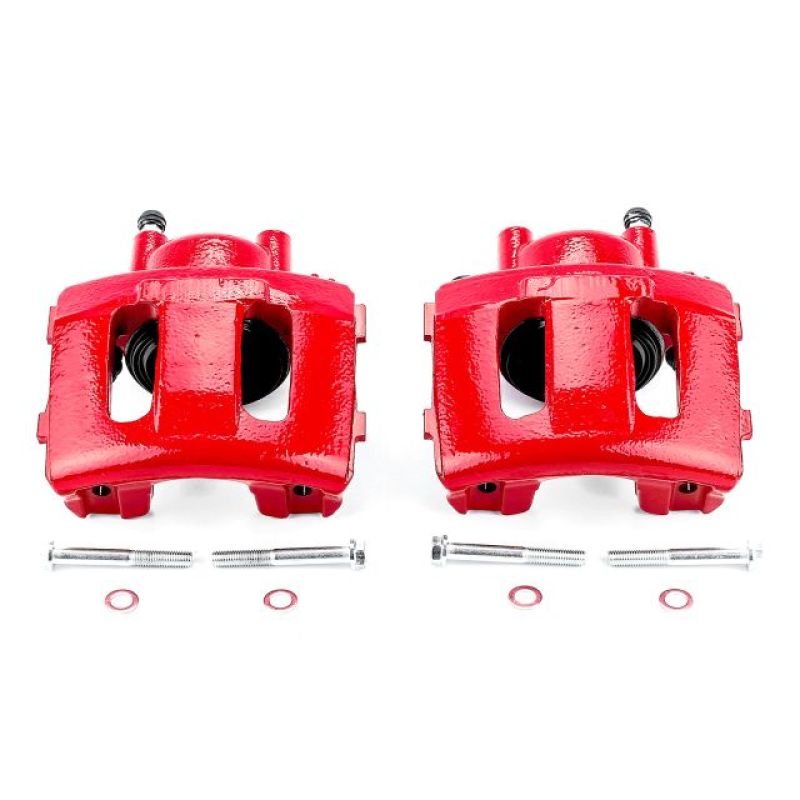 Power Stop 90-01 Jeep Cherokee Front Red Calipers w/o Brackets - Pair.