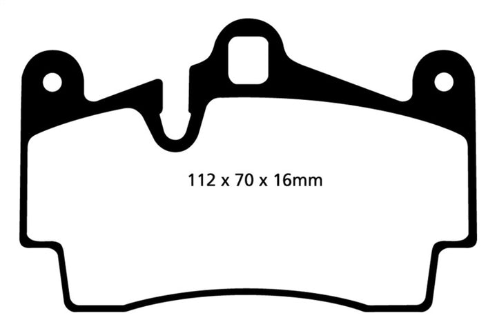 EBC 11-15 Audi Q7 3.0 Supercharged Yellowstuff Rear Brake Pads.