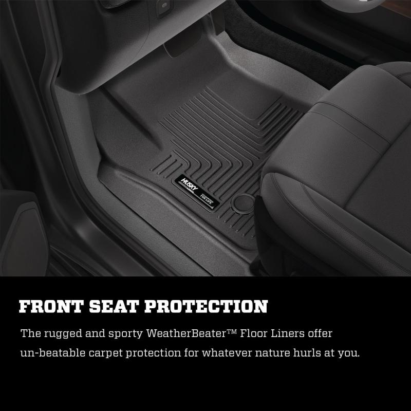 Husky Liners 07-12 Chevy Silverado/GMC Sierra Crew Cab WeatherBeater Combo Black Floor Liners.