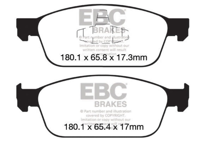 EBC 12+ Ford Focus 2.0 Turbo ST Yellowstuff Front Brake Pads.