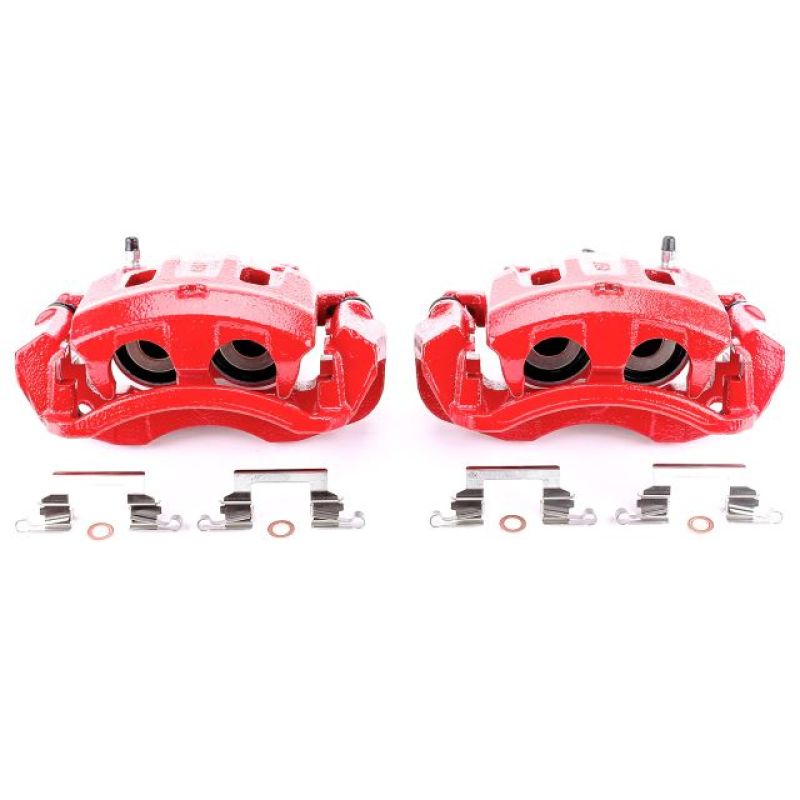 Power Stop 00-05 Ford Excursion Rear Red Calipers w/Brackets - Pair.