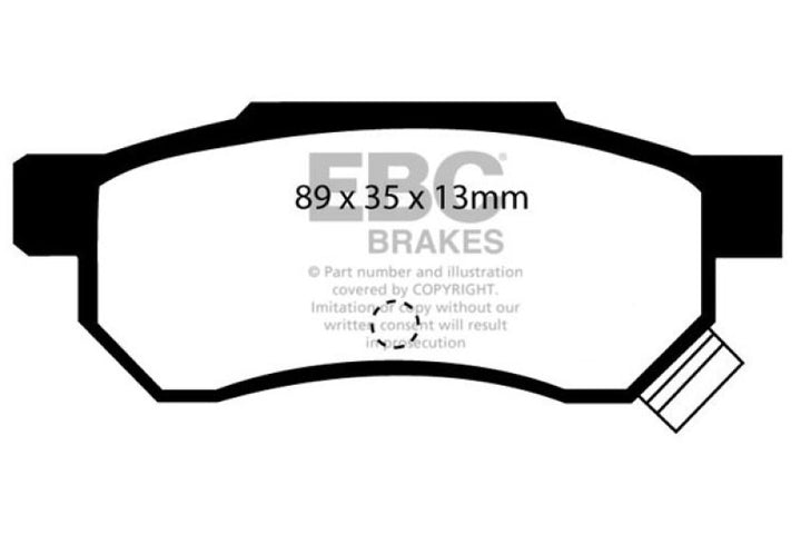 EBC 92-94 Acura Integra 1.7 Vtec Greenstuff Rear Brake Pads.