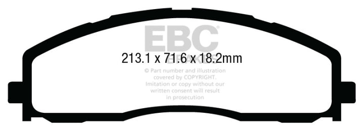 EBC 13+ Ford F250 (inc Super Duty) 6.2 (2WD) Extra Duty Front Brake Pads.