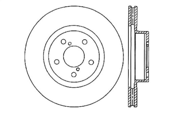 StopTech Slotted & Drilled Sport Brake Rotor.