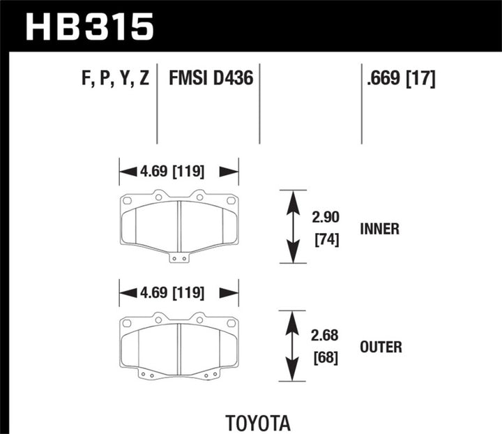 Hawk HPS Street Brake Pads.