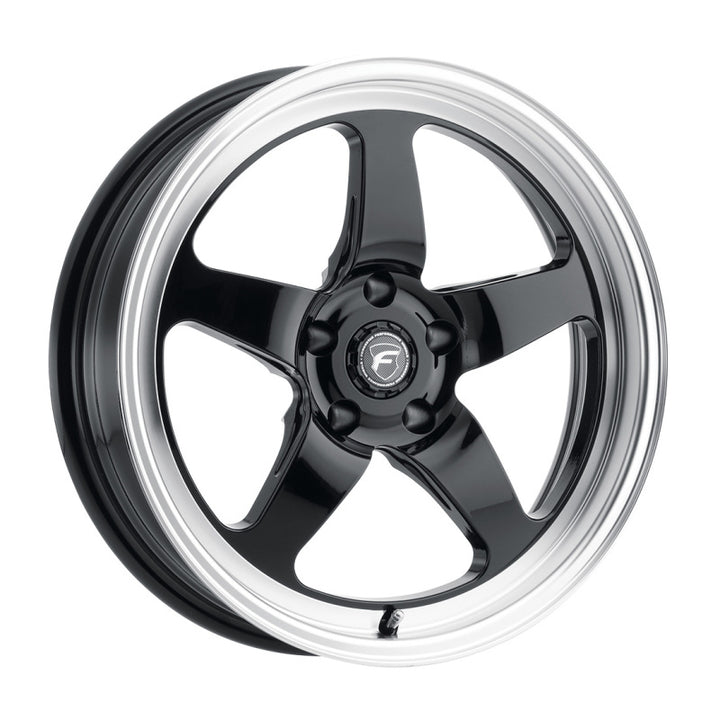 Forgestar D5 Drag 18x8.0 / 5x120 BP / ET15 / 5.125in BS Gloss Black Wheel.