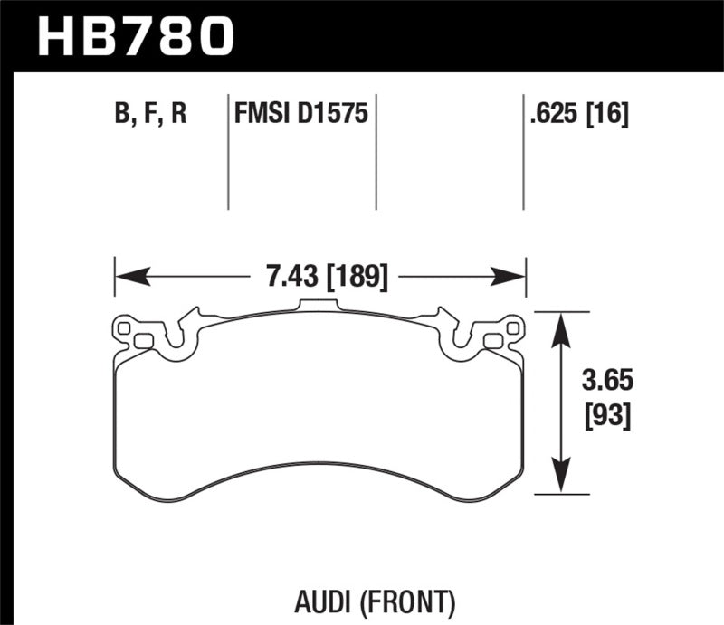 Hawk 2016 Audi A8 Front High Performance Brake Pads.