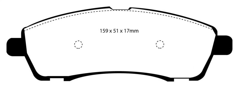 EBC 00-02 Ford Excursion 5.4 2WD Greenstuff Rear Brake Pads.