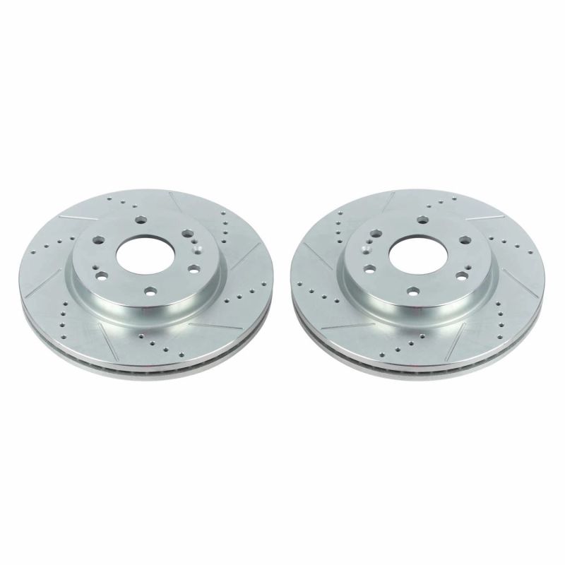 Power Stop 19-20 Chevrolet Silverado 1500 Front Evolution Drilled & Slotted Rotors - Pair.