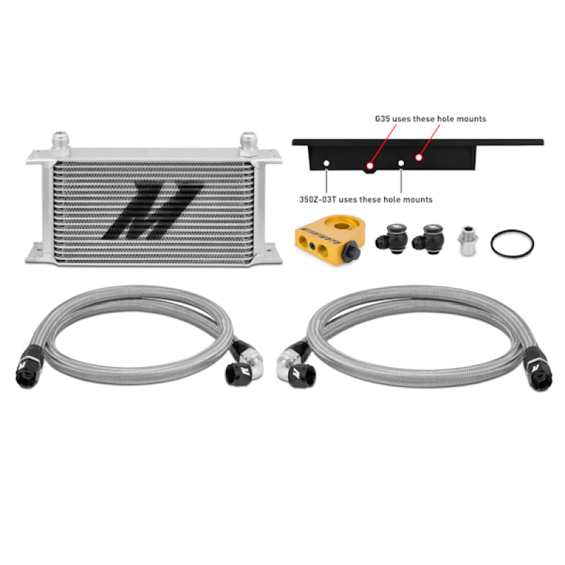 Mishimoto 03-09 Nissan 350Z / 03-07 Infiniti G35 (Coupe Only) Oil Cooler Kit - Thermostatic.
