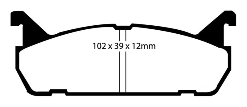 EBC 91-96 Ford Escort 1.8 Redstuff Rear Brake Pads.