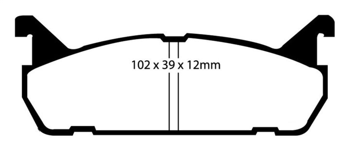 EBC 91-96 Ford Escort 1.8 Redstuff Rear Brake Pads.