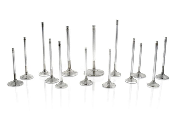 Ferrea Chevrolet SB 1.6in 7mm 5.55in 24 Deg Tulip Rad Grv +.600 Super Alloy Exhaust Valve - Set of 8.