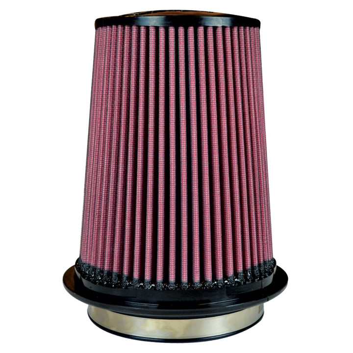 Injen Oiled Air Filter 5.0in Flange ID / 7.0in Twist Lock Base / 7.9in Media Height / 5.0in Top.