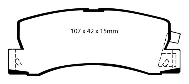 EBC 90-91 Lexus ES250 2.5 Yellowstuff Rear Brake Pads