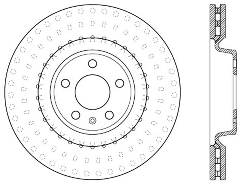 StopTech Power Slot 12 Audi A6 Quattro/11-12 A7 Quattro / 7/11-13 S4 Front Left Slotted Rotor.