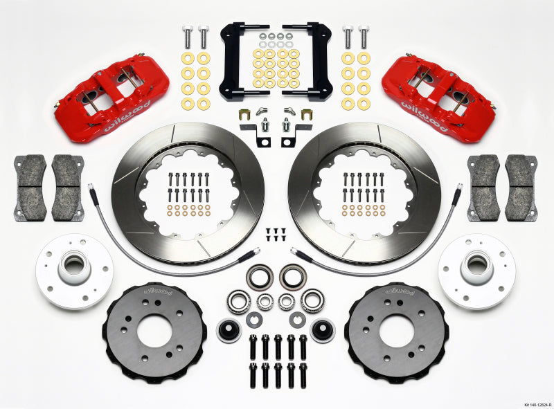 Wilwood AERO6 Front Truck Kit 14.25in Red 97-03 Ford F150.