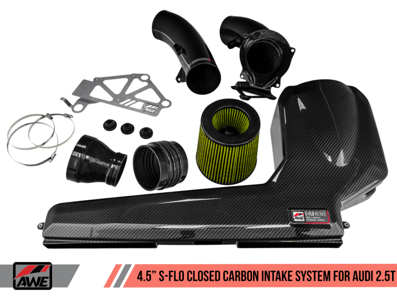AWE Tuning Audi RS3 / TT RS S-FLO Closed Carbon Fiber Intake.