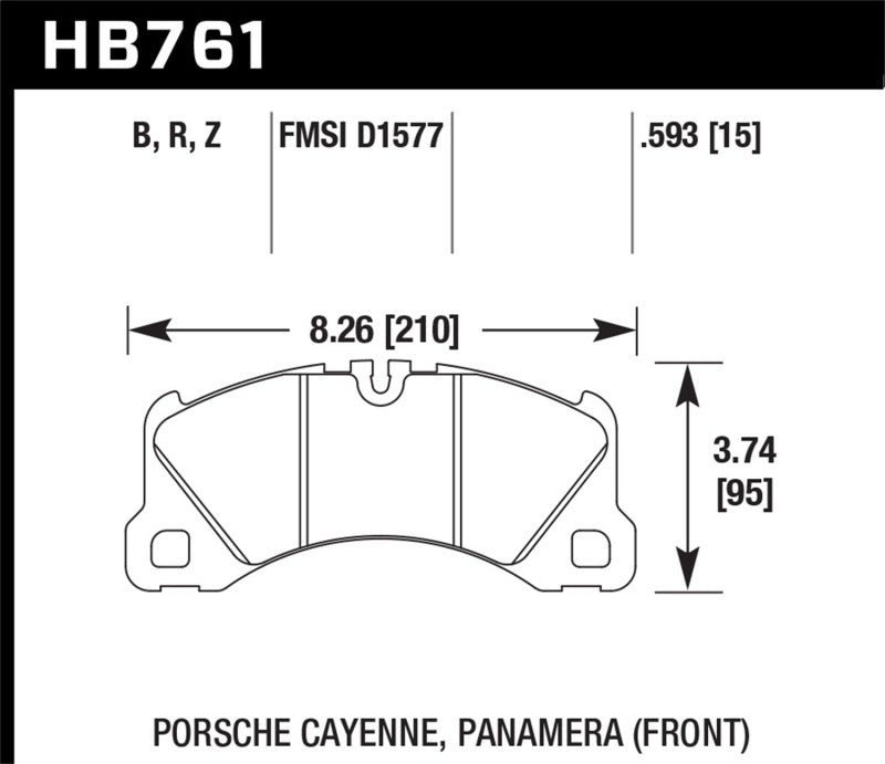 Hawk 10-13 Porsche Panamera / 15-17 Porsche Macan Turbo HPS 5.0 Front Brake Pads.