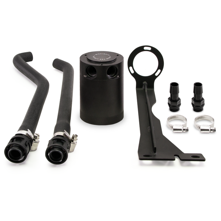 Mishimoto 2014+ Ford Fiesta ST Baffled Oil Catch Can Kit - Black.