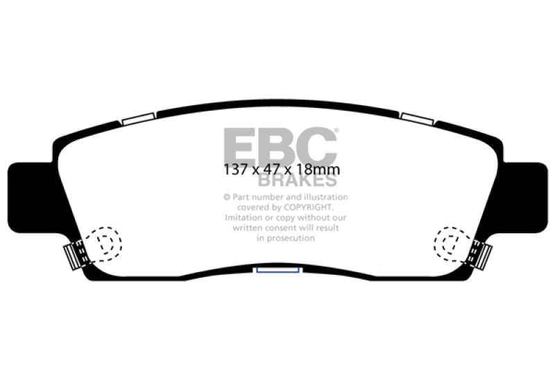 EBC 07+ Buick Enclave 3.6 Yellowstuff Rear Brake Pads.