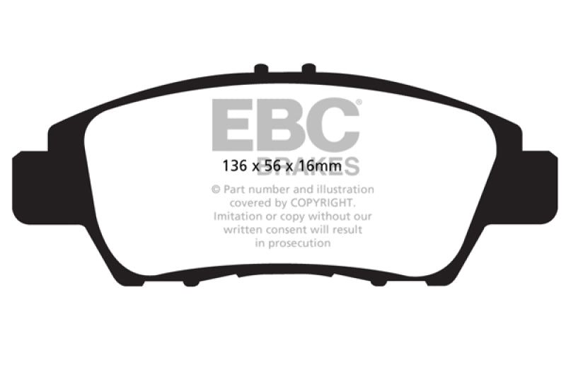 EBC 10+ Honda CR-Z 1.5 Hybrid Greenstuff Front Brake Pads.