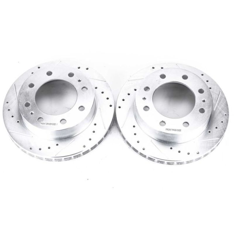 Power Stop 00-05 Cadillac DeVille Front Evolution Drilled & Slotted Rotors - Pair.