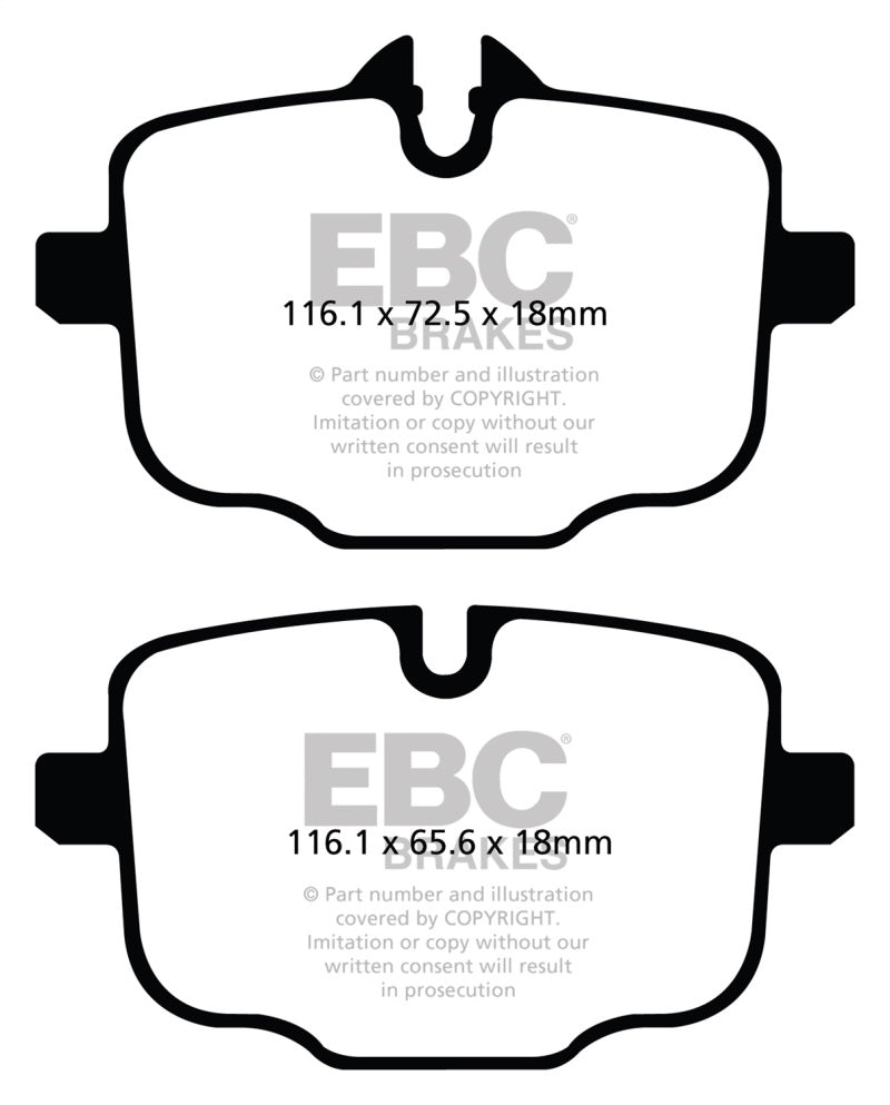 EBC 2021+ BMW M3/M4 3.0TT (G80/G82/G83 w/Cast Iron Rotors) Redstuff Rear Brake Pads.