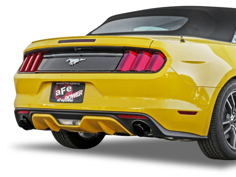 aFe MACHForce XP 2.5in 409 Stainless Axle Back Exhaust w/ Black Tips 15-17 Ford Mustang I4-2.3L (t).