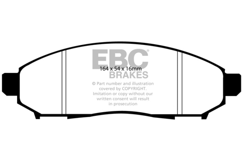 EBC 05+ Nissan Frontier 2.5 2WD Greenstuff Front Brake Pads.