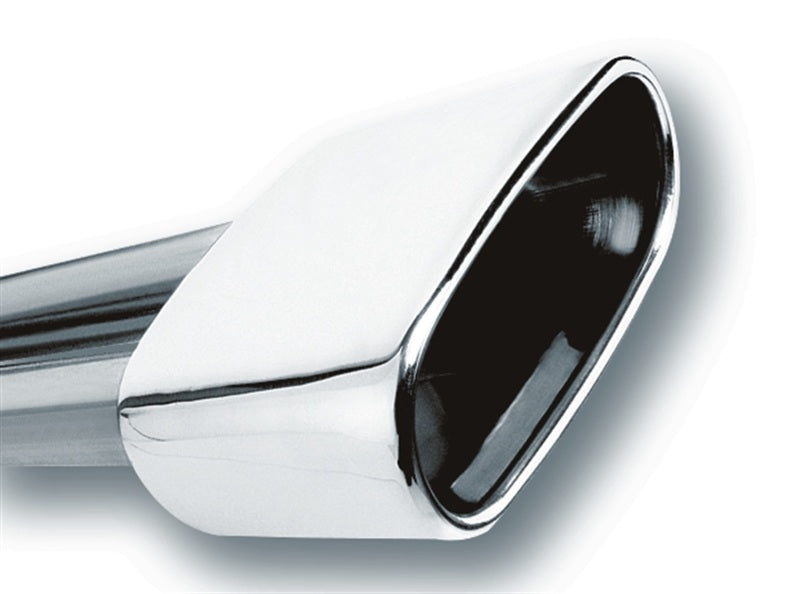 Borla 2.5in Inlet 6.69in x 3in Rectangular Rolled Angle Cut Single Inlet x 5.63in Long Exhaust Tip.