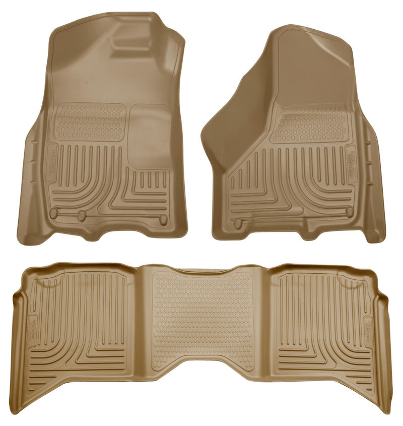 Husky Liners 2012 Dodge Ram 1500/2500/3500 Crew Cab WeatherBeater Combo Tan Floor Liners.