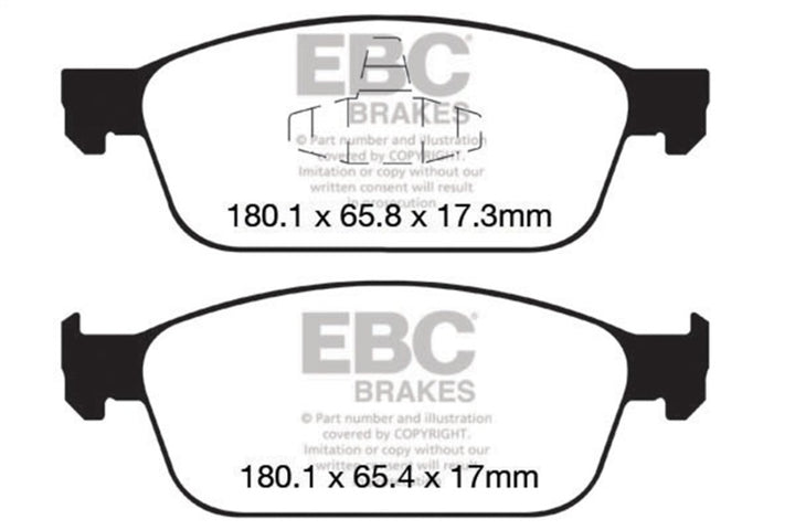 EBC 12+ Ford Focus 2.0 Turbo ST Yellowstuff Front Brake Pads.