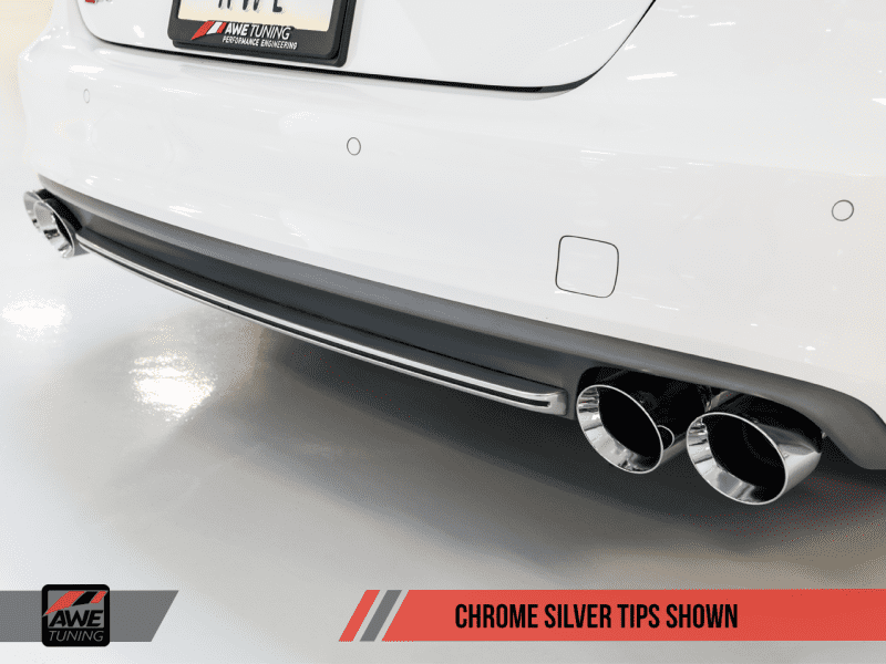 AWE Tuning Audi C7 / C7.5 S6 4.0T Track Edition Exhaust - Chrome Silver Tips.