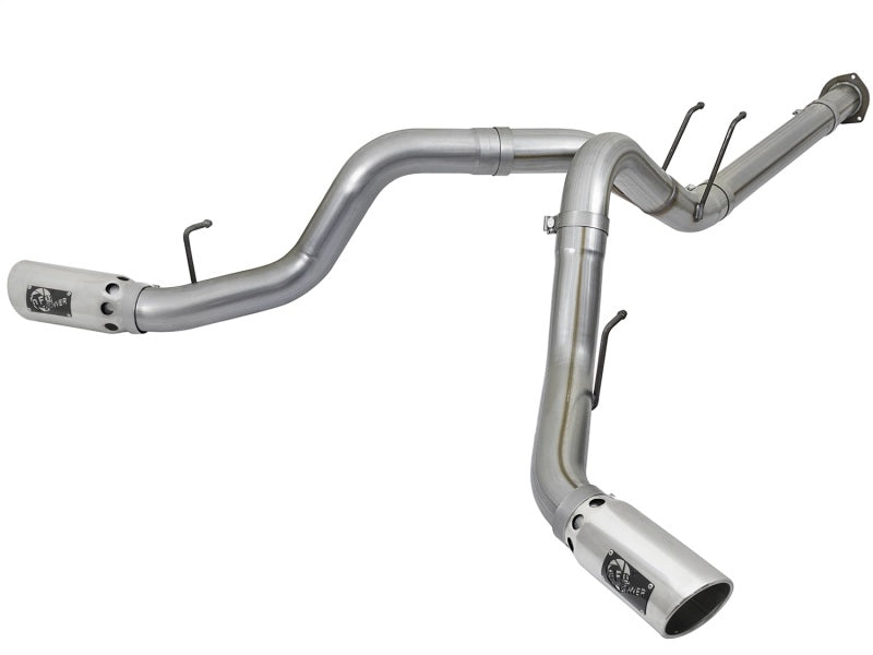 aFe POWER 4in DPF-Back SS Exhaust System 2017 Ford Diesel Trucks V8-6.7L (td).