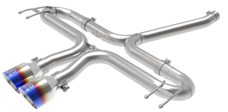 aFe Takeda 2-1/2in 304 SS Axle-Back Exhaust w/Blue Flame Tips 17-20 Honda Civic Sport L4-1.5L (t).