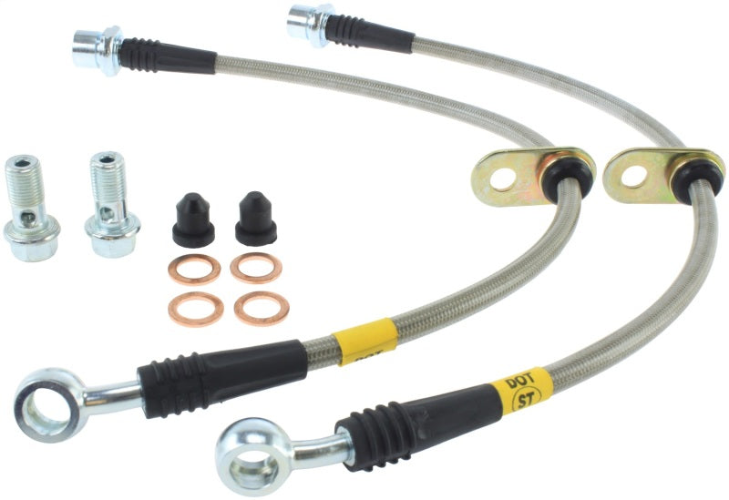StopTech 00-05 Toyota MR2 Spyder Front Stainless Steel Brake Lines.