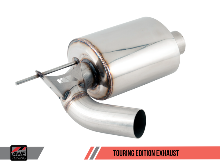 AWE Tuning BMW F3X 340i Touring Edition Axle-Back Exhaust - Chrome Silver Tips (90mm).