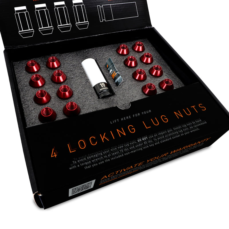 Mishimoto Aluminum Locking Lug Nuts M12x1.5 20pc Set Neo Chrome.