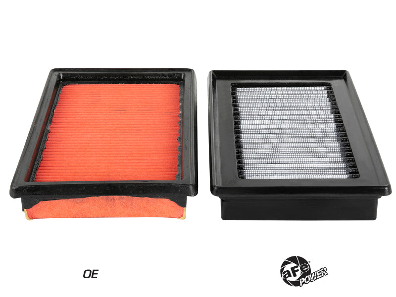 aFe Magnum FLOW Pro DRY S OE Replacement Filter (Pair) 14-19 Infiniti Q50 V6 3.5L/3.7L.