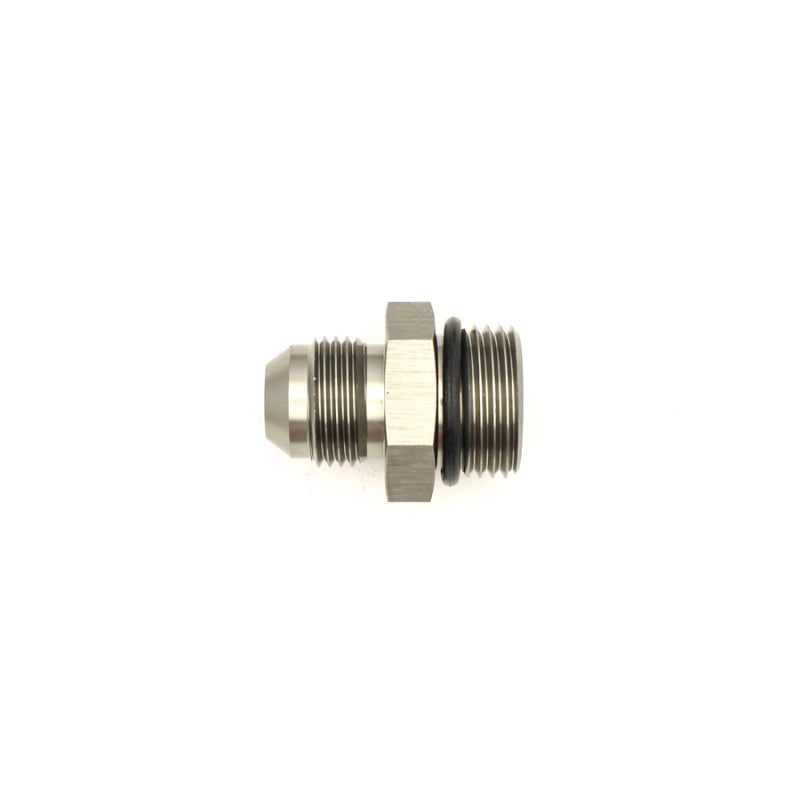 DeatschWerks 10AN ORB Male to 8AN Male Flare Adapter (Incl O-Ring) - Anodized Matte Black.