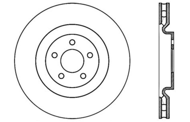 StopTech Slotted & Drilled Sport Brake Rotor.