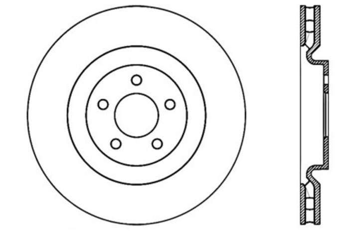 StopTech Slotted & Drilled Sport Brake Rotor.