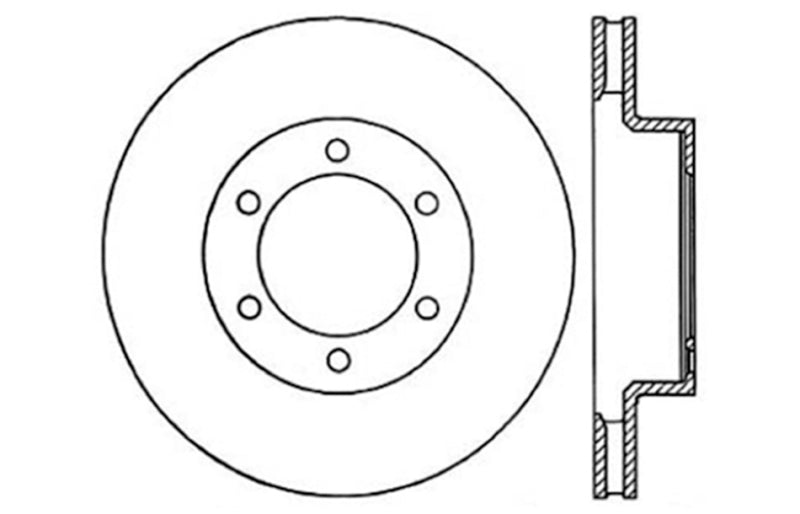 StopTech 07-08 Toyota FJ Cruiser / 05-08 Tacoma (6 lug) / 03-08 4 Runner (319mm disc) SportStop Slo.